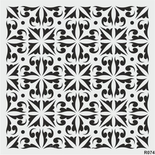 Ardışık Desen Stencil Şablon (40x40) R-074