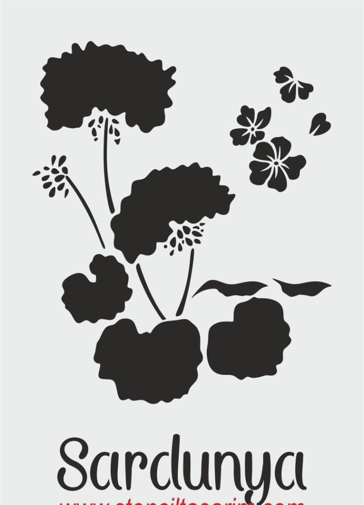 Boyutlu Desen Stencil Şablon (21x30) BY-049