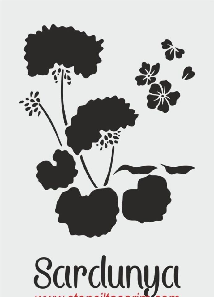 Boyutlu Desen Stencil Şablon (21x30) BY-049