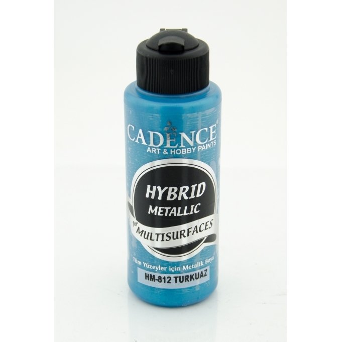 Cadence Hibrit Metalik Multisurface Boya H812 Turkuaz 120ml