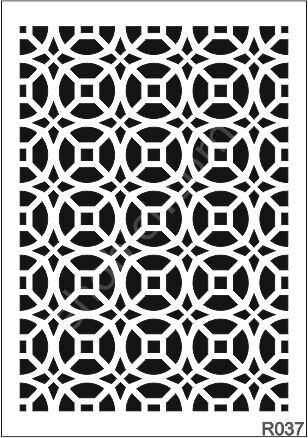Ardışık Desen Stencil Şablon (21x30) R-037