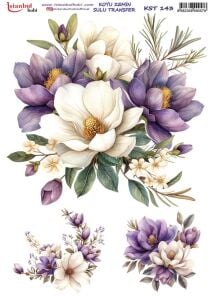 Koyu Zemin Sulu Transfer Kağıdı 25x35cm KST-143