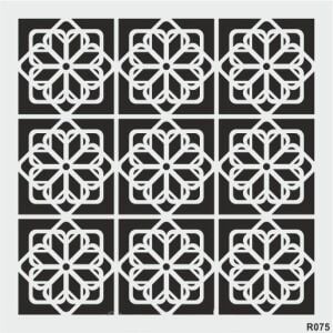 Ardışık Desen Stencil Şablon (30x30) R-075