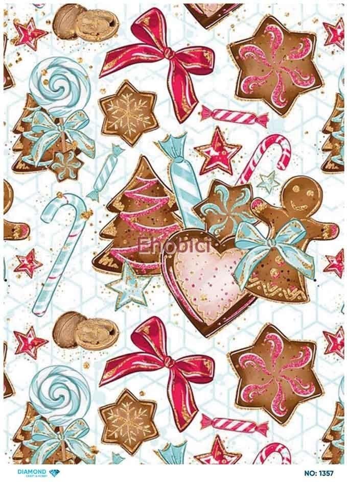 Diamond Pirinç Dekopaj Kağıdı - 1357