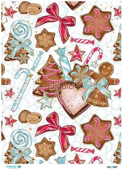 Diamond Pirinç Dekopaj Kağıdı - 1357