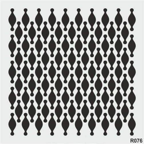 Ardışık Desen Stencil Şablon (25x25) R-076