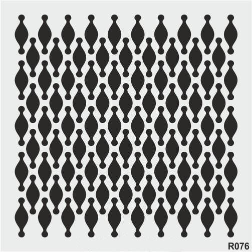 Ardışık Desen Stencil Şablon (25x25) R-076