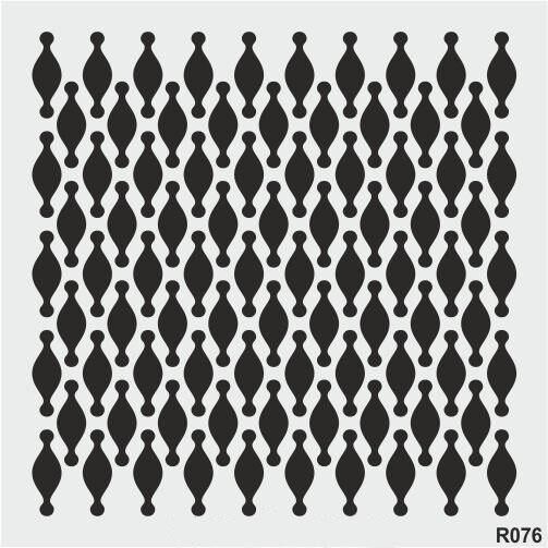 Ardışık Desen Stencil Şablon (25x25) R-076