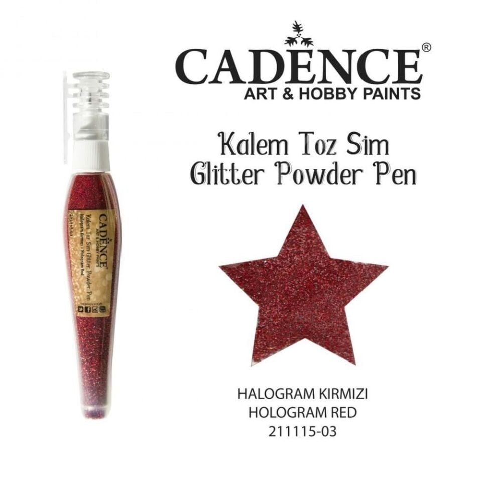 Cadence Kalem Toz Sim Halogram Kırmızı 10gr