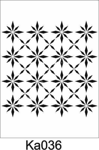 Kare ve Fayans Desenler Stencil Şablon (20x20) KA-036