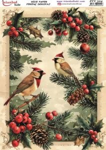 Pirinç Dekopaj Kağıdı 30x42cm PTY-324 Yılbaşı