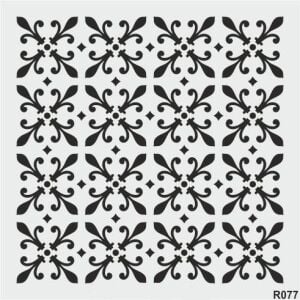 Ardışık Desen Stencil Şablon (25x25) R-077