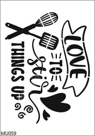 Mutfak Temalı Desenler Stencil Şablon (21x30) MU-059