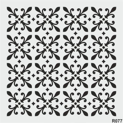Ardışık Desen Stencil Şablon (30x30) R-077