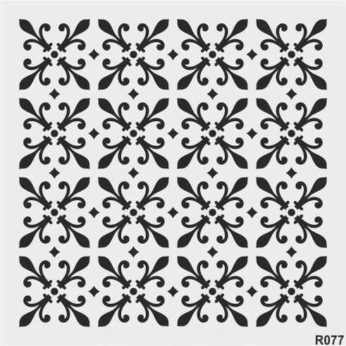 Ardışık Desen Stencil Şablon (30x30) R-077