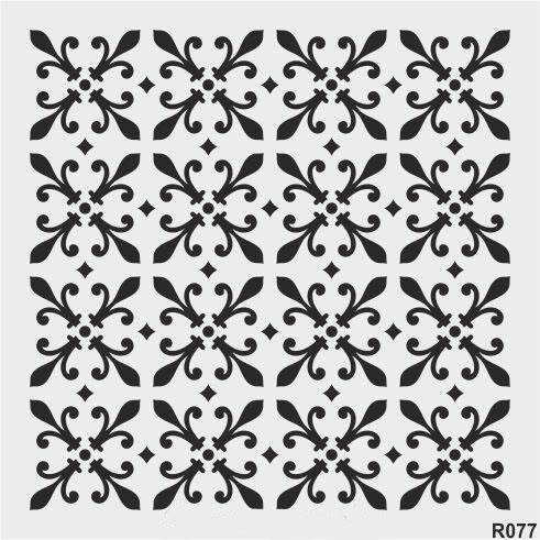 Ardışık Desen Stencil Şablon (40x40) R-077