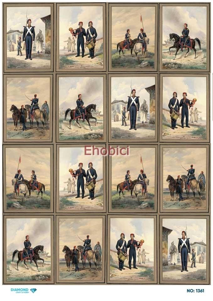 Diamond Pirinç Dekopaj Kağıdı - 1361