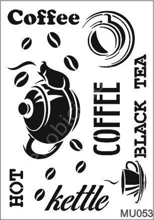 Mutfak Temalı Desenler Stencil Şablon (21x30) MU-053