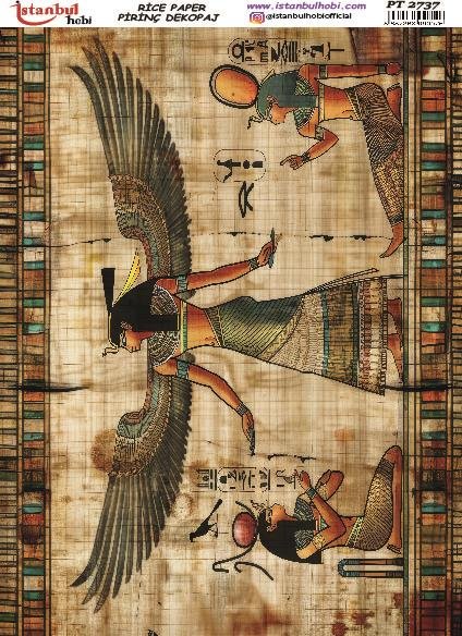 Pirinç Dekopaj Kağıdı 30x42cm PT-2737 Antik Mısır