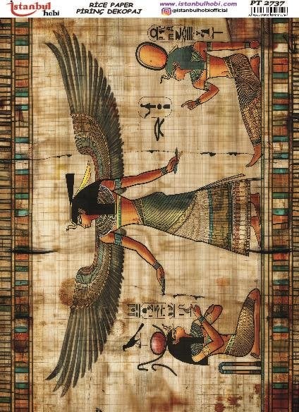 Pirinç Dekopaj Kağıdı 30x42cm PT-2737 Antik Mısır