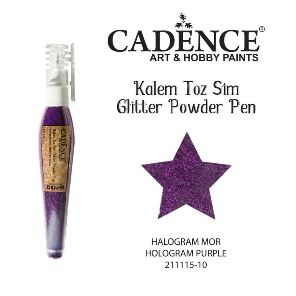 Cadence Kalem Toz Sim Halogram Mor 10gr