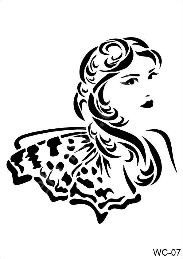 Cadence Stencil Şablon A4 Woman Collection WC-07