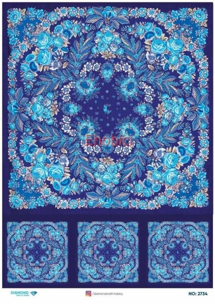 Diamond Pirinç Dekopaj Kağıdı - 2734