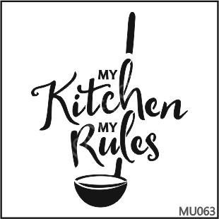 Mutfak Temalı Desenler Stencil Şablon (25x25) MU-063