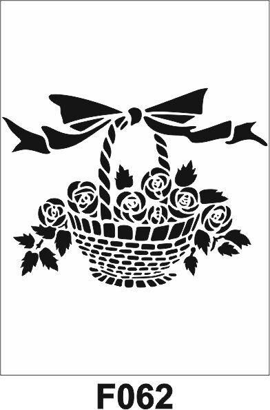 Çiçek Desen Stencil Şablon (21x30) F-062