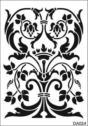Damask Desen Stencil Şablon (21x30) DA-024