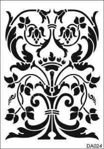 Damask Desen Stencil Şablon (21x30) DA-024
