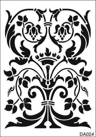 Damask Desen Stencil Şablon (21x30) DA-024