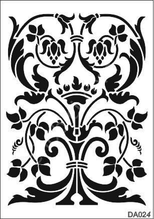 Damask Desen Stencil Şablon (21x30) DA-024