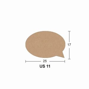 Ahşap Oval Düşünce Pano 25x17cm 8mm US11