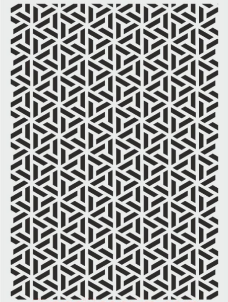 Ardışık Desen Stencil Şablon (21x30) R-039