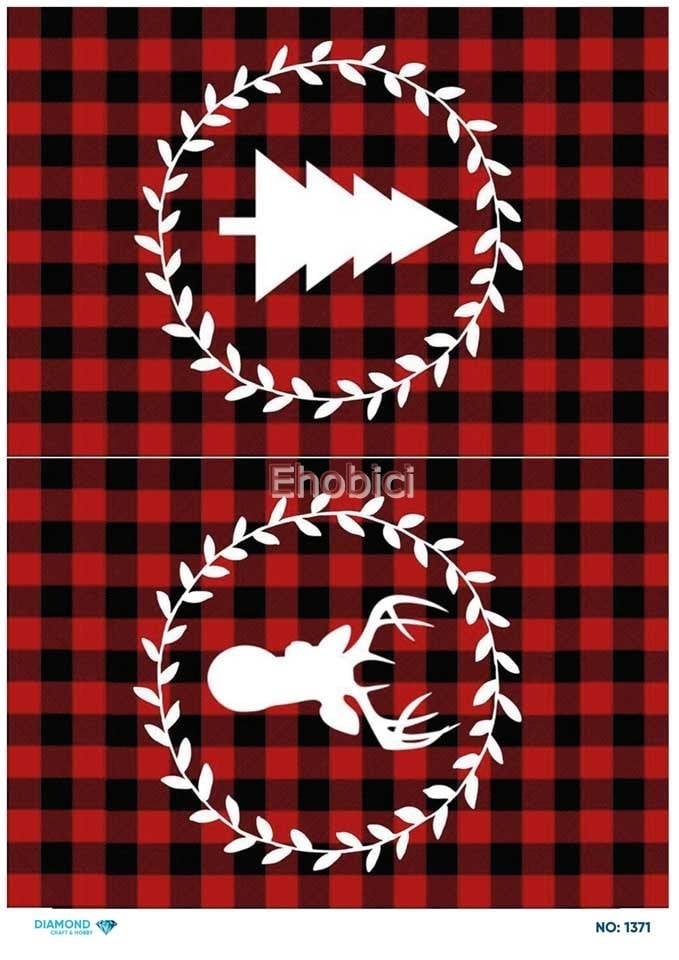 Diamond Pirinç Dekopaj Kağıdı - 1371