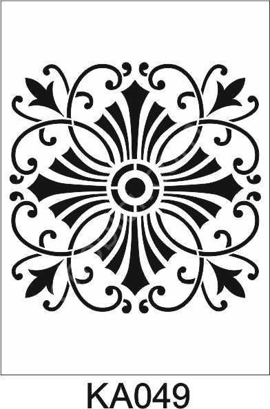 Kare ve Fayans Desenler Stencil Şablon (20x20) KA-049