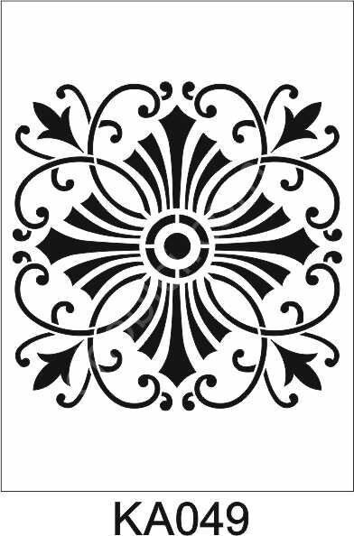 Kare ve Fayans Desenler Stencil Şablon (20x20) KA-049