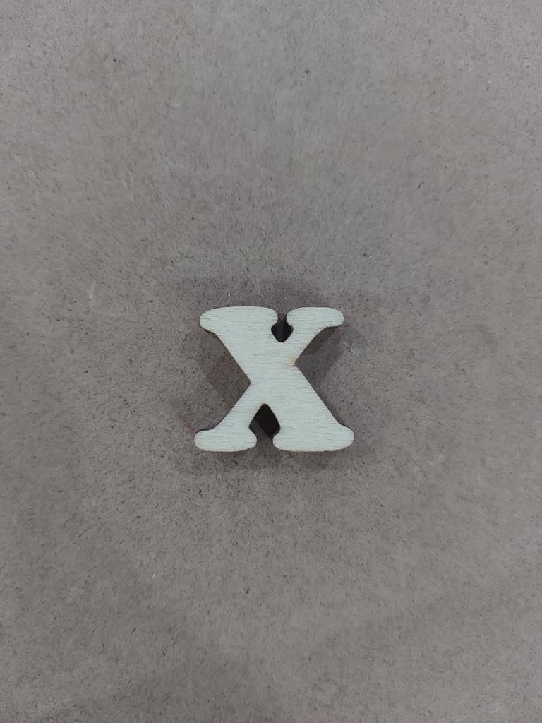 2,5cm Ahşap Harf ve Rakamlar - X