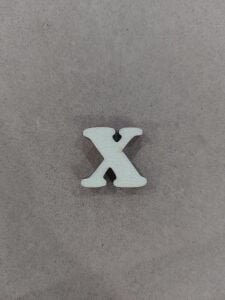 2,5cm Ahşap Harf ve Rakamlar - X