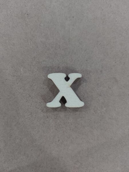2,5cm Ahşap Harf ve Rakamlar - X