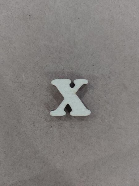 2,5cm Ahşap Harf ve Rakamlar - X
