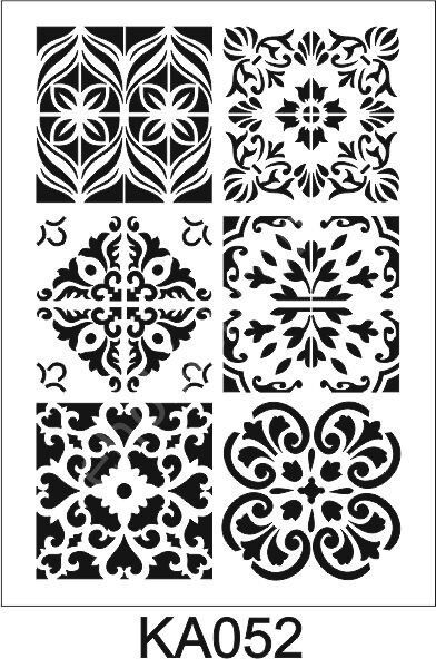 Özel Karo Desenler Stencil Şablon (21x30) KA-052