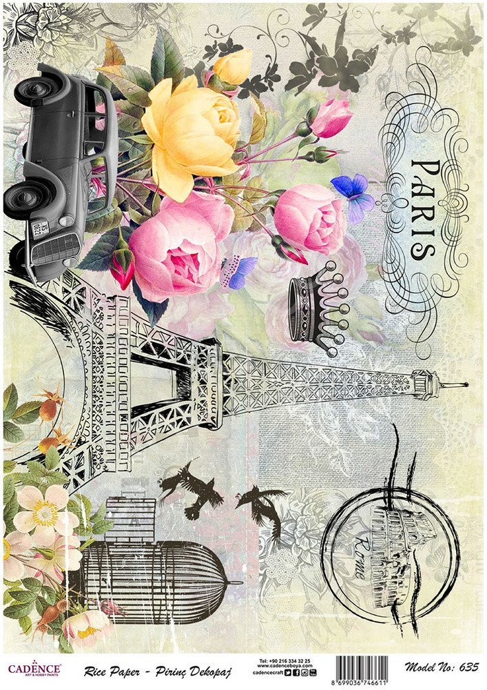 Cadence Pirinç Dekopaj Kağıdı - Model 635