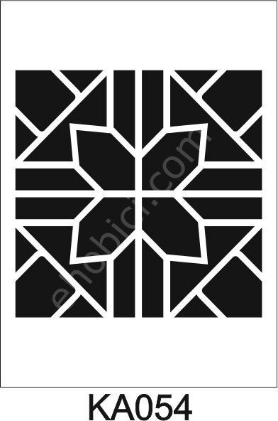 Kare ve Fayans Desenler Stencil Şablon (20x20) KA-054