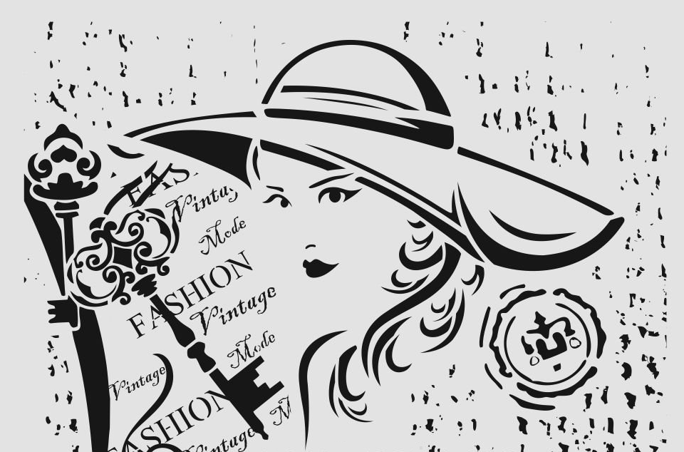 Mix Media Stencil Şablon (21x30) Mix-036