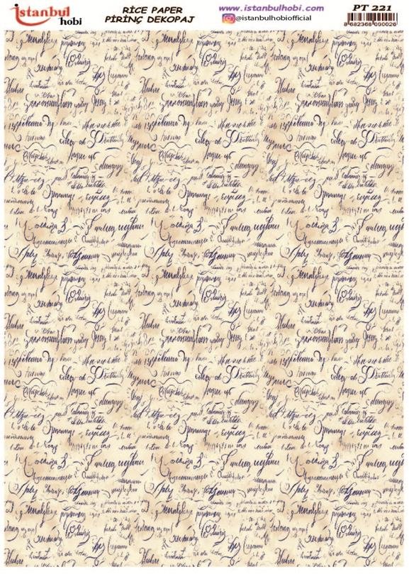 Pirinç Dekopaj Kağıdı 30x42cm PT-221 Yazı