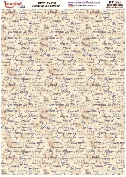 Pirinç Dekopaj Kağıdı 30x42cm PT-221 Yazı