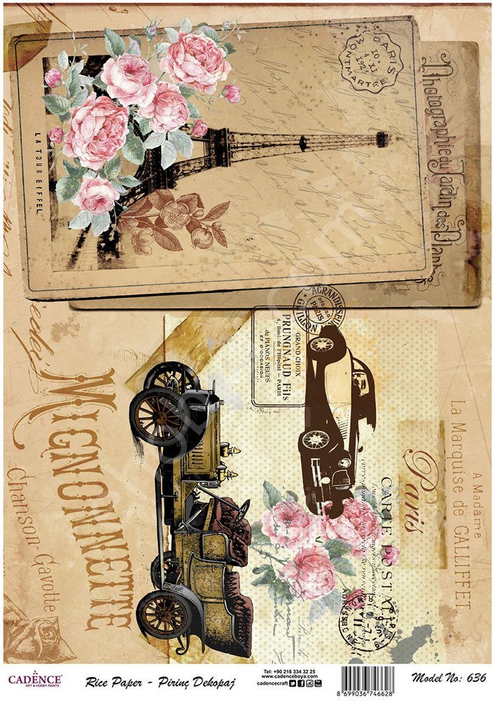 Cadence Pirinç Dekopaj Kağıdı - Model 636