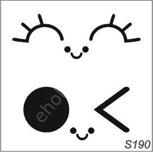 Diğer Karışık Desenler Stencil Şablon (25x25) S-190